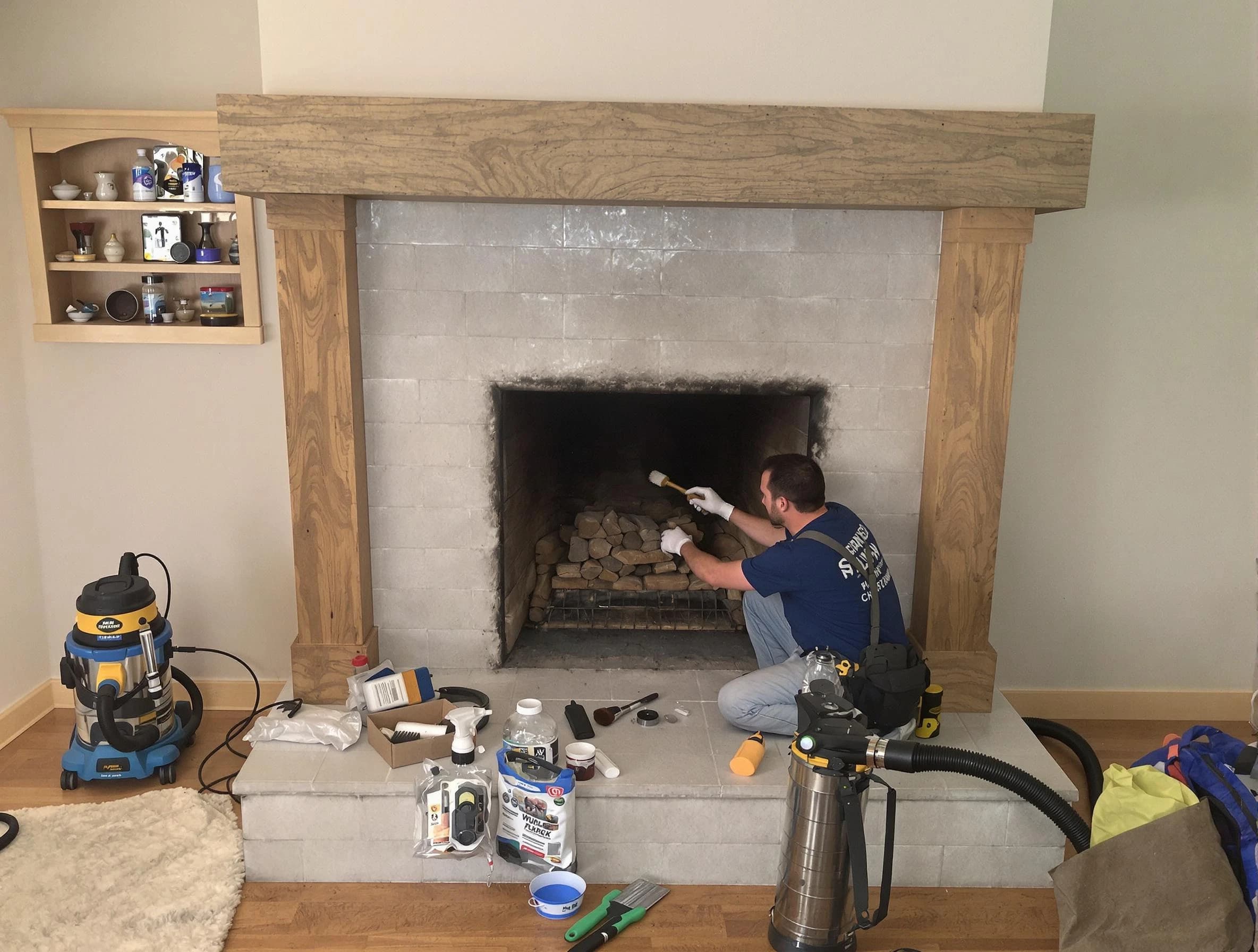Detailed creosote removal process by Salem Chimney Sweep in Salem, UT