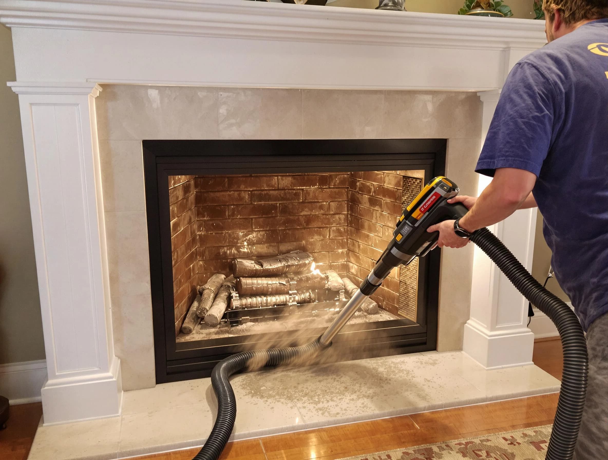 Fireplace cleaning performed by Salem Chimney Sweep in Salem, UT