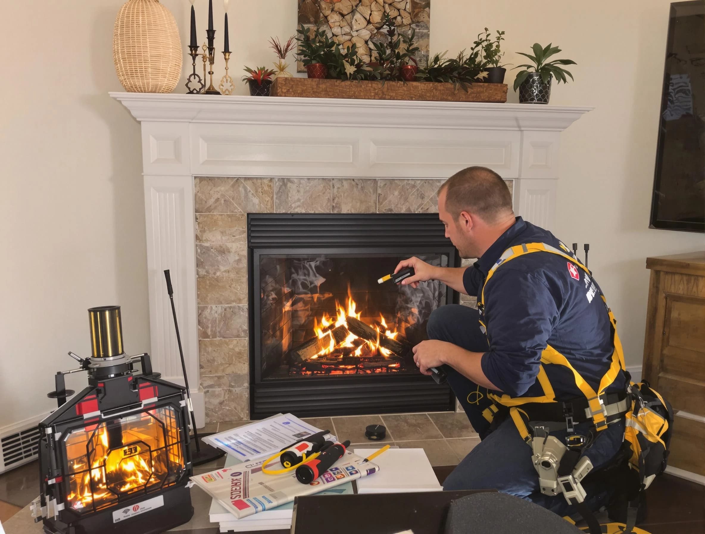 Safety-focused fireplace inspection by Salem Chimney Sweep in Salem, UT