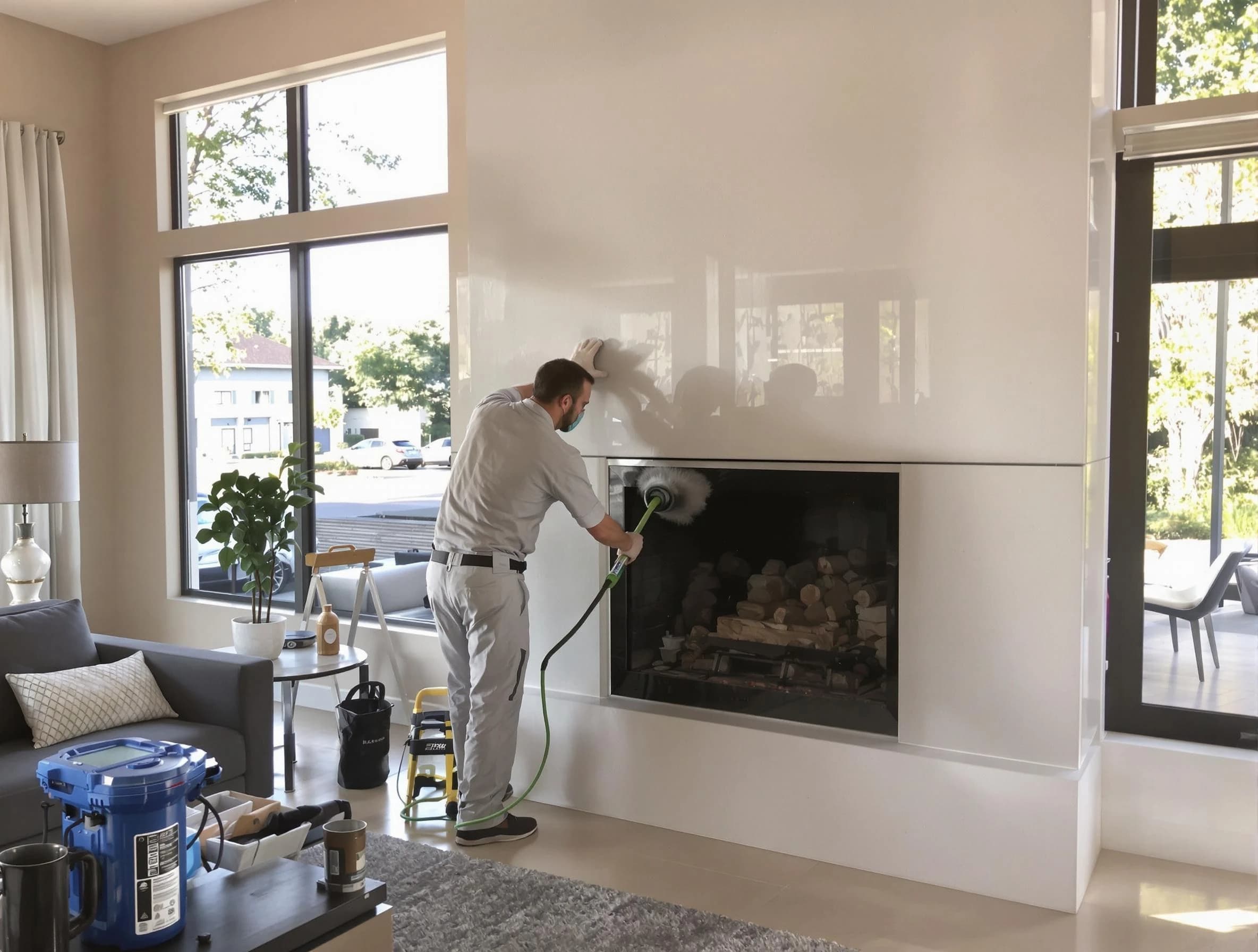 Salem Chimney Sweep performing thorough soot removal in Salem, UT