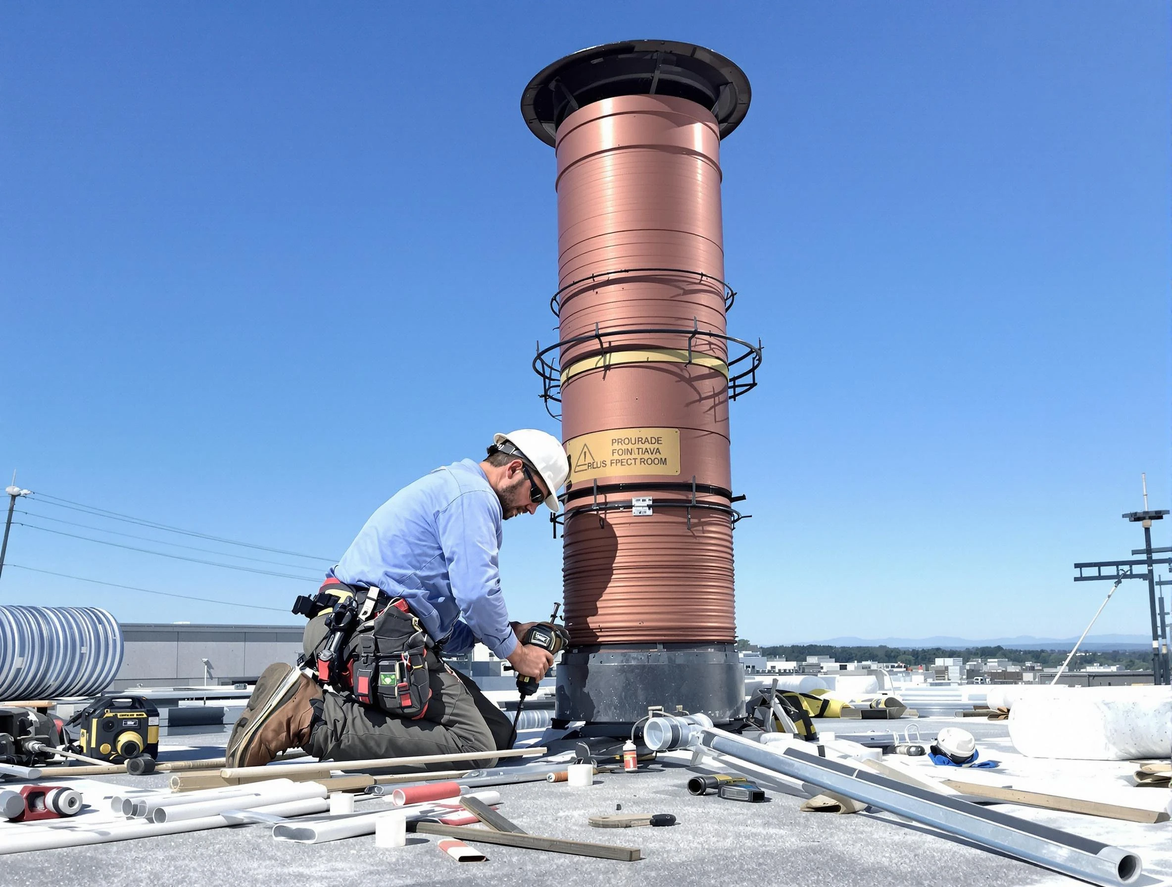 Installed chimney liner by Salem Chimney Sweep in Salem, UT