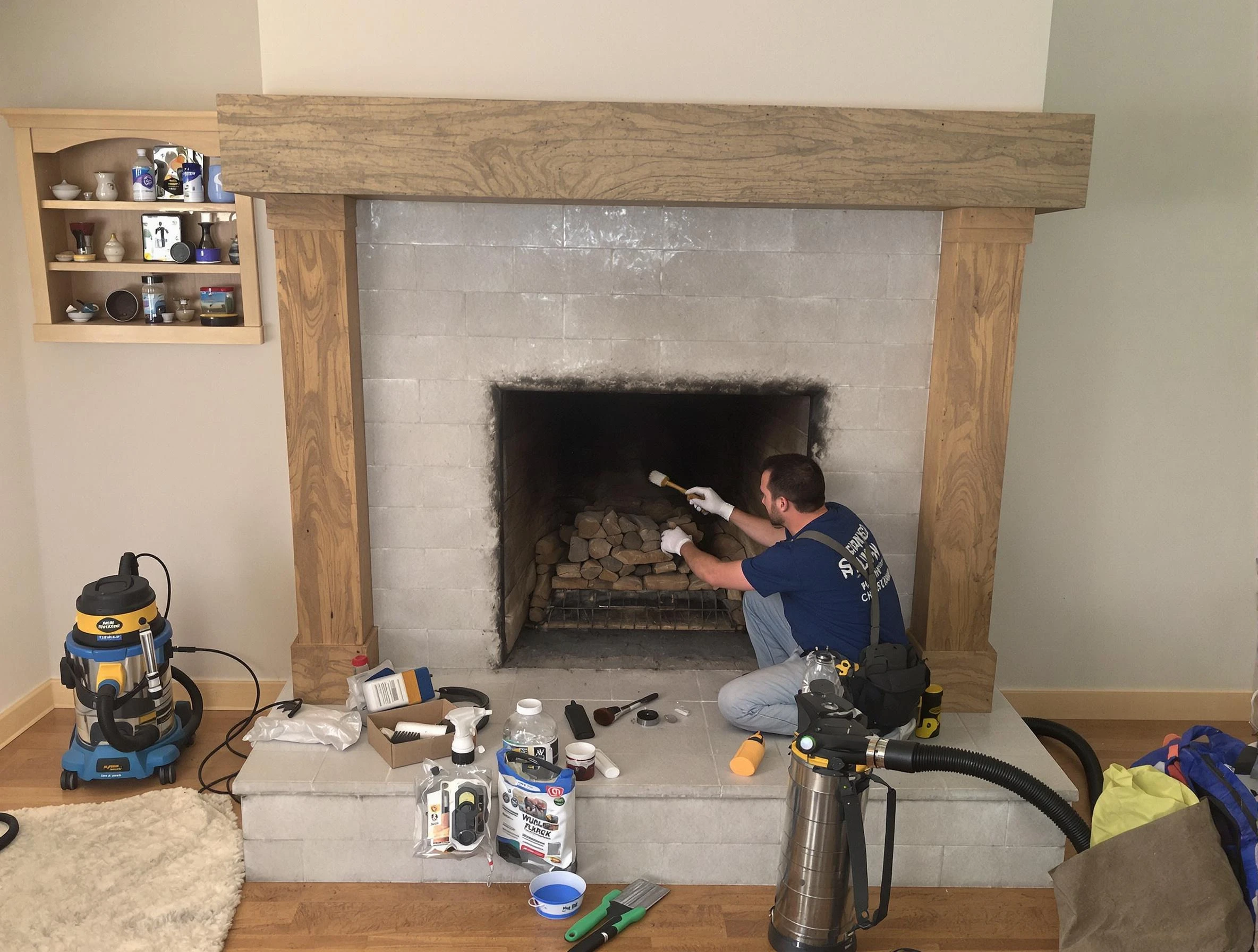 Detailed creosote removal process by Salem Chimney Sweep in Salem, UT